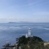 椿山展望台から望む佐田岬灯台